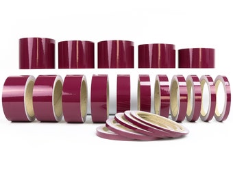 Car decorative stripe film, Bordeaux red gloss, styling stripe, car wrap, stripe film, car stickers, model making films, caravan, motorcycle