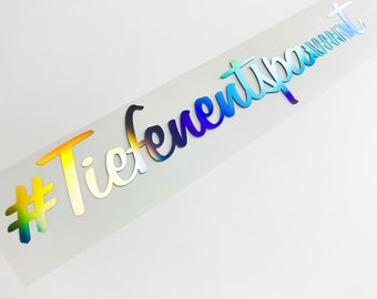 Oilslick Deeply Relaxed Sticker Holo Front/Rear Window Deep Hard Loud Tuning Camper Low Style Car Sticker Rainbow Rider Front 307