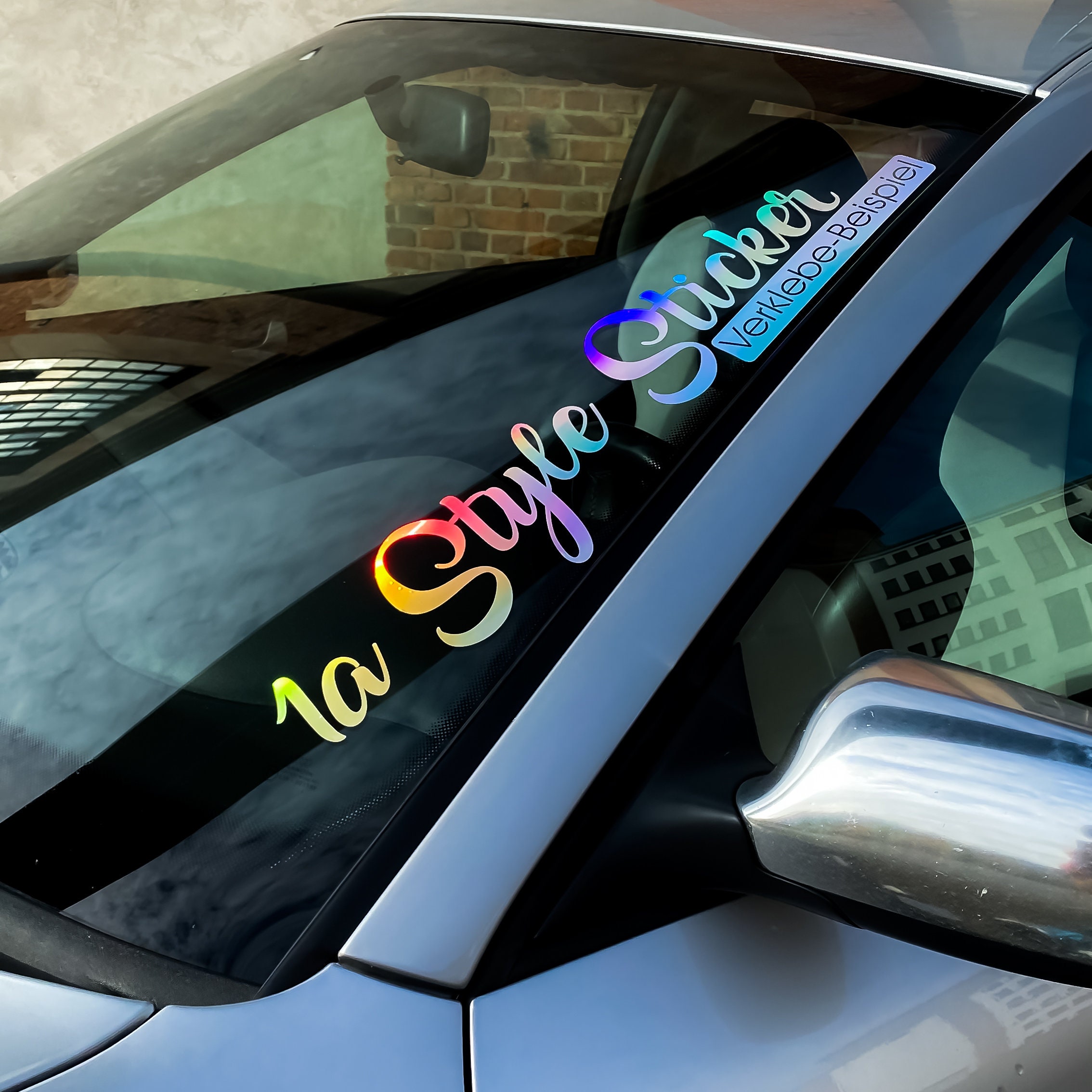 Sticker Oilslick Sticker Chillest Outline Front/rear Window Deep Hard Loud  Tuning Camper Low Style Car Sticker Rainbow Car Front 160 