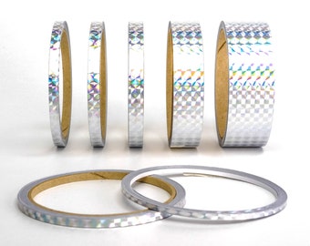 Hologram Silver Mosaic Oilslick Stripes Stickers Contour Tape Pinstripes Rainbow Stickers Tuning Stripe Films Car Stickers Caravan Quad