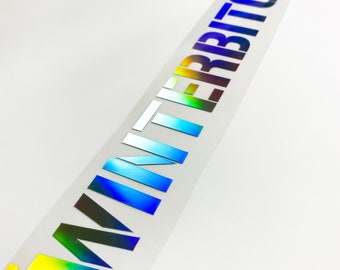 Oilslick Winterbit*ch Winter Car Drifter Tuning Rainbow Holo Bumper Sticker Rainbow Car Wintercar Lifestyle Winter Sticker Front 29