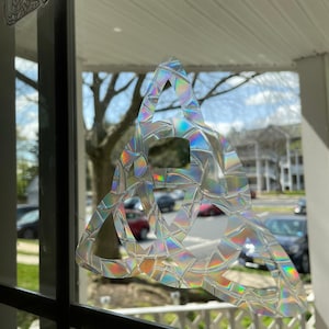 Celtic Trinity Knot Rainbow Window Cling,  Irish Window Cling, Celtic Trinity Knot Window Sticker, Prismatic Cling, Suncatcher