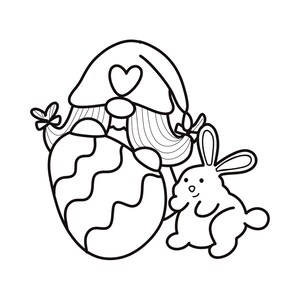 Easter Gnomes Coloring Pages