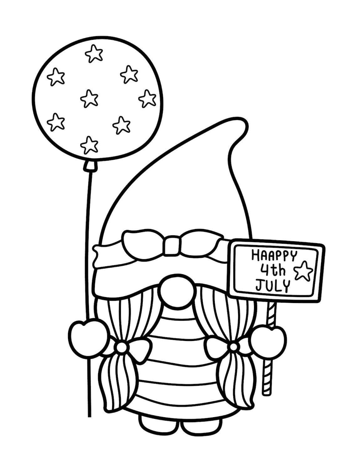 Gnome Coloring Pages - Etsy