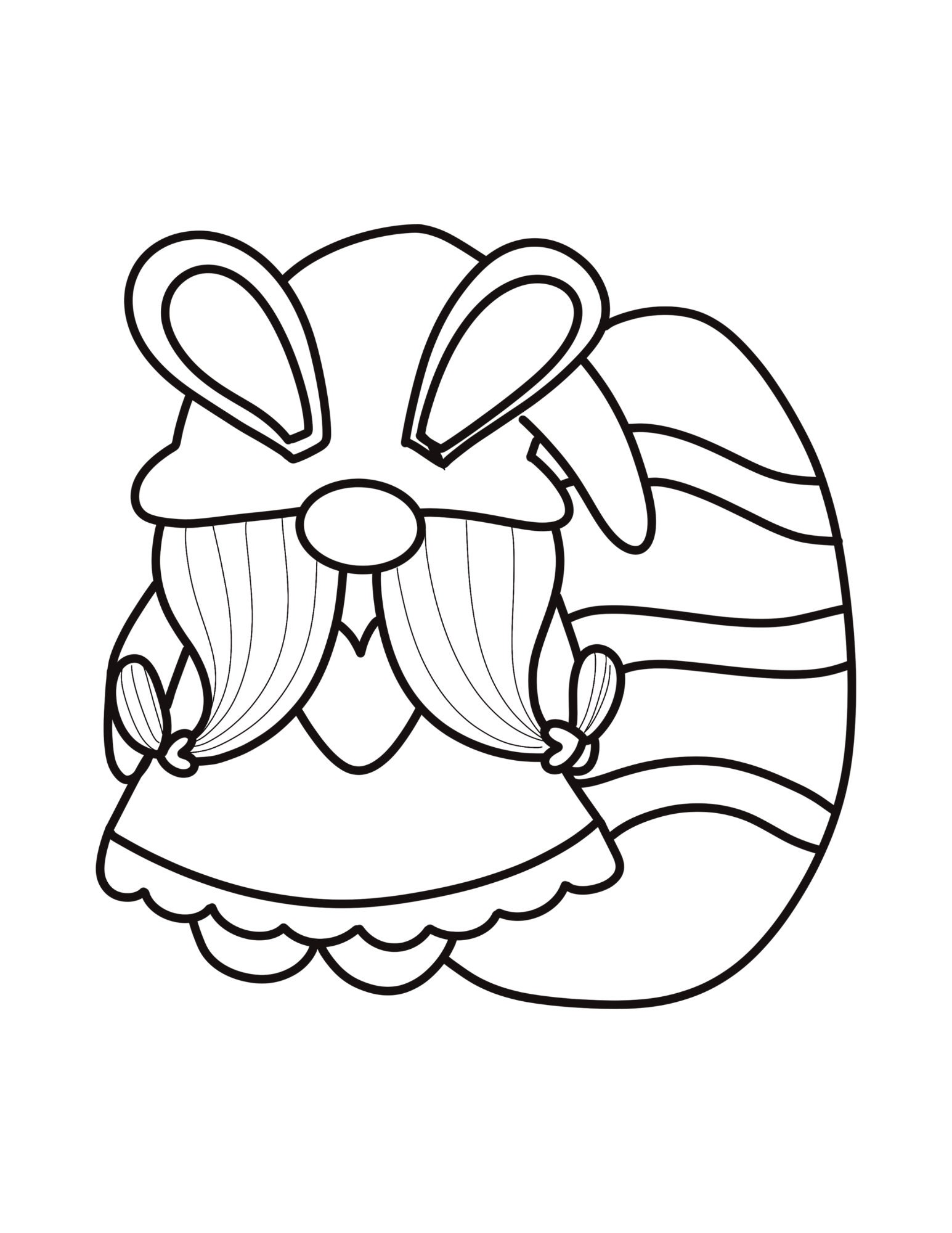 Easter Gnomes Coloring Pages - Etsy