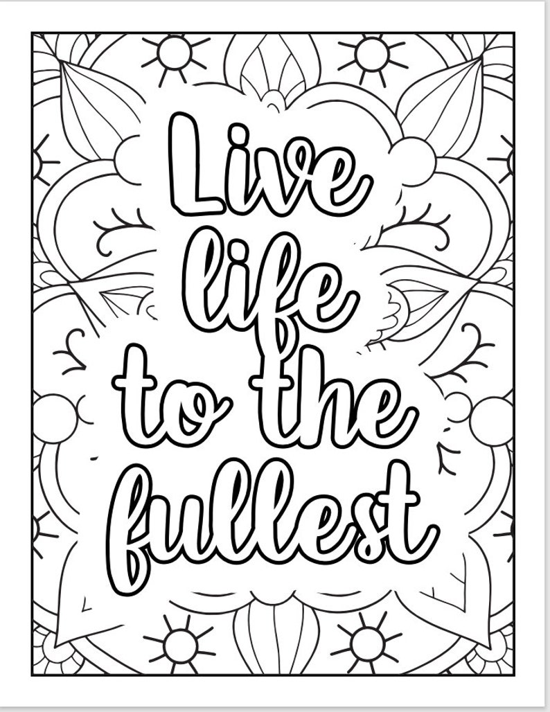 150 Motivational Coloring Pages - Etsy