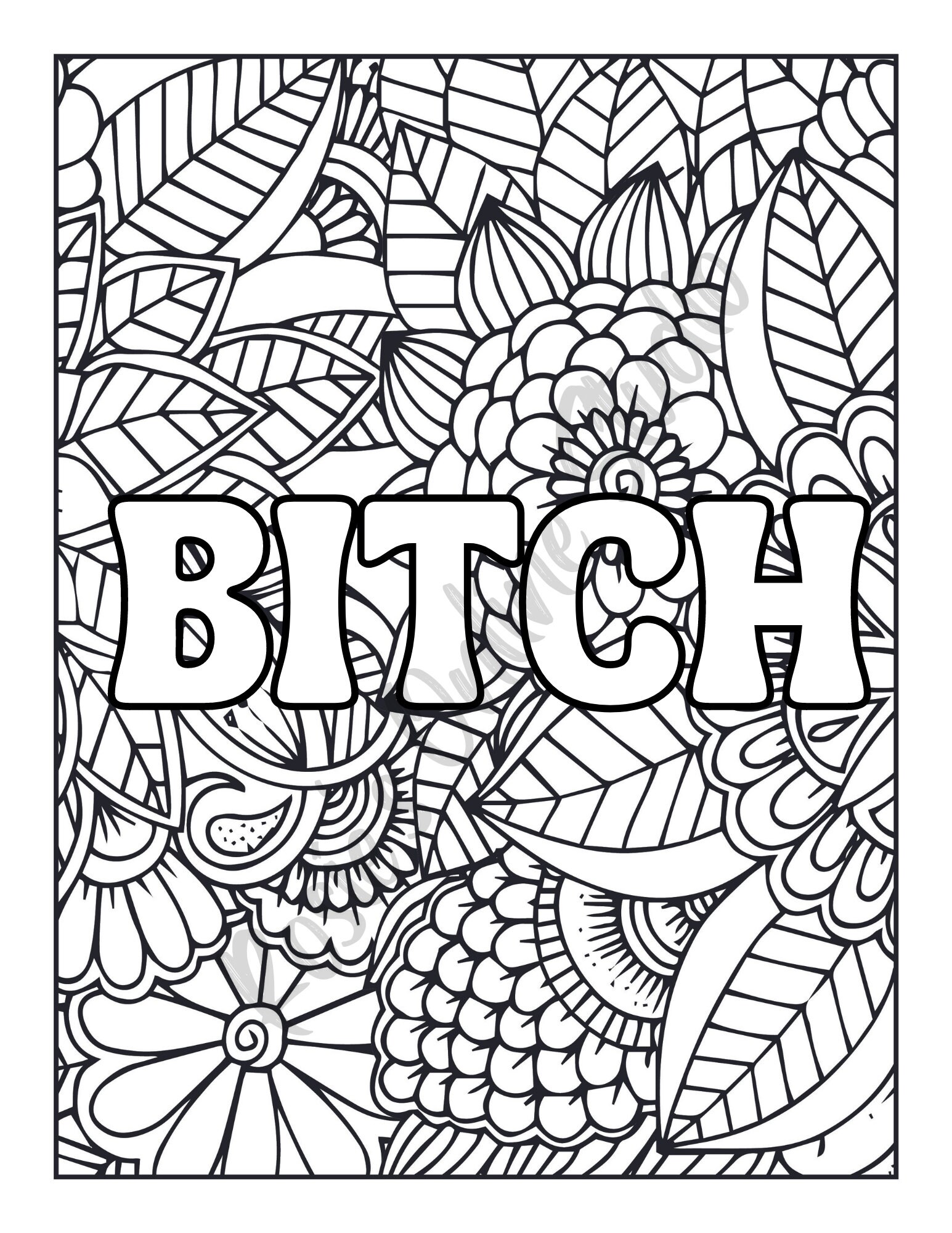 Swear Words Coloring Pages - Etsy