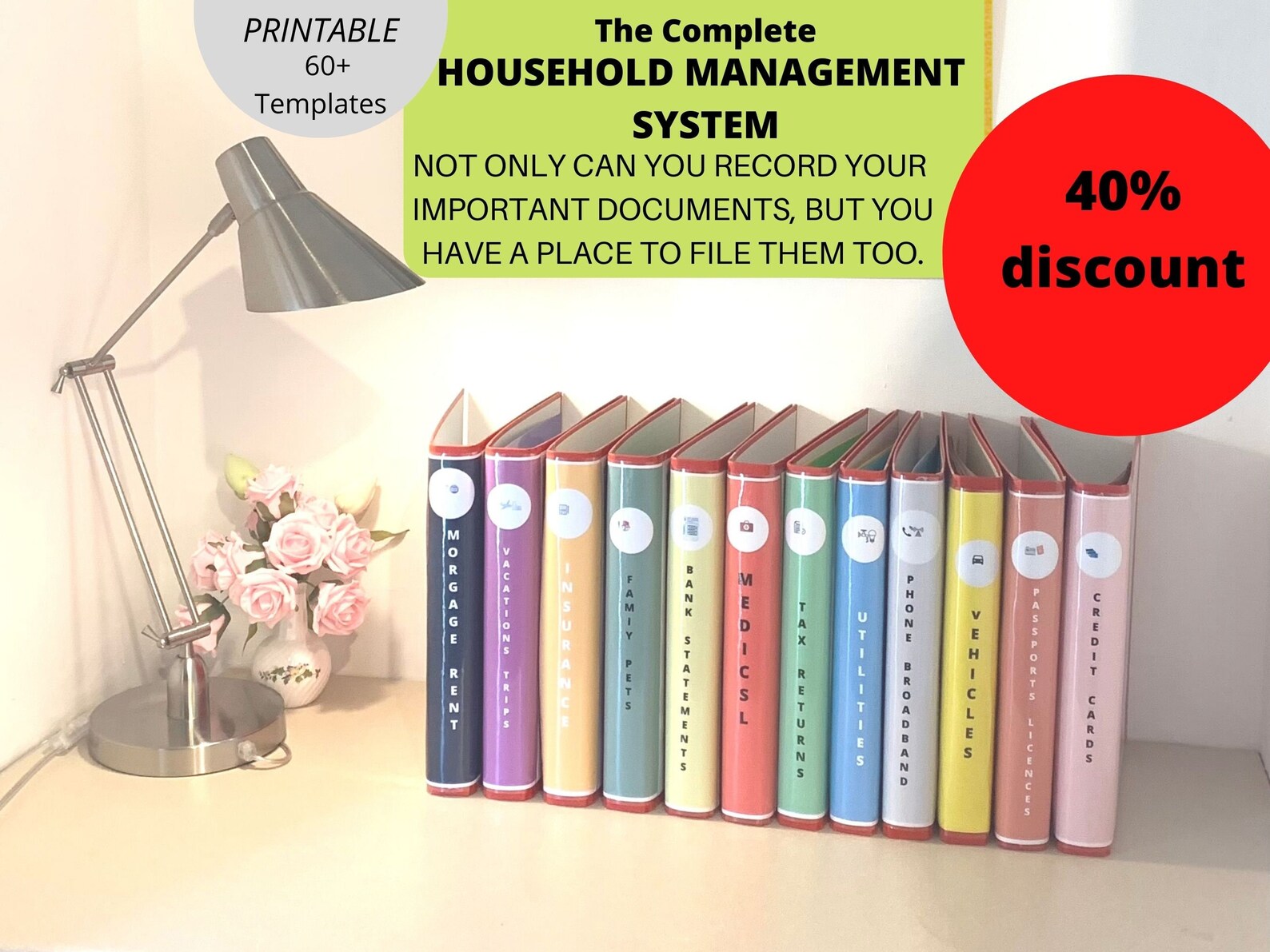 PRINTABLE HOME BINDER, Budget Planner, Household Binder, Home Organizer ...