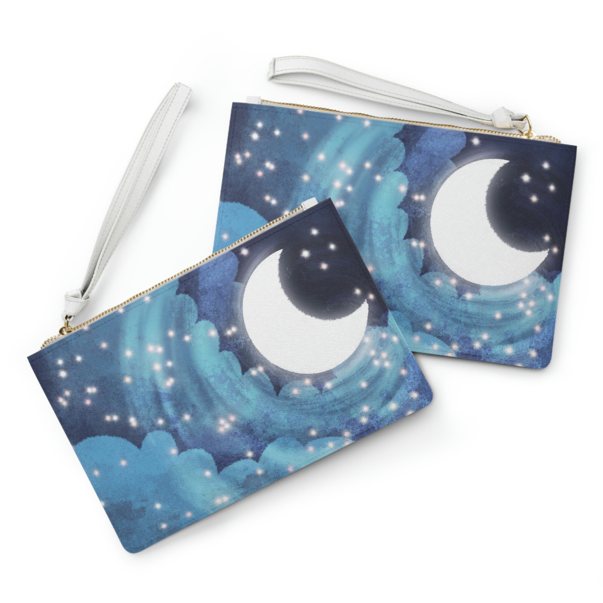 SMALL CANVAS CLUTCH LUNAR GAZING