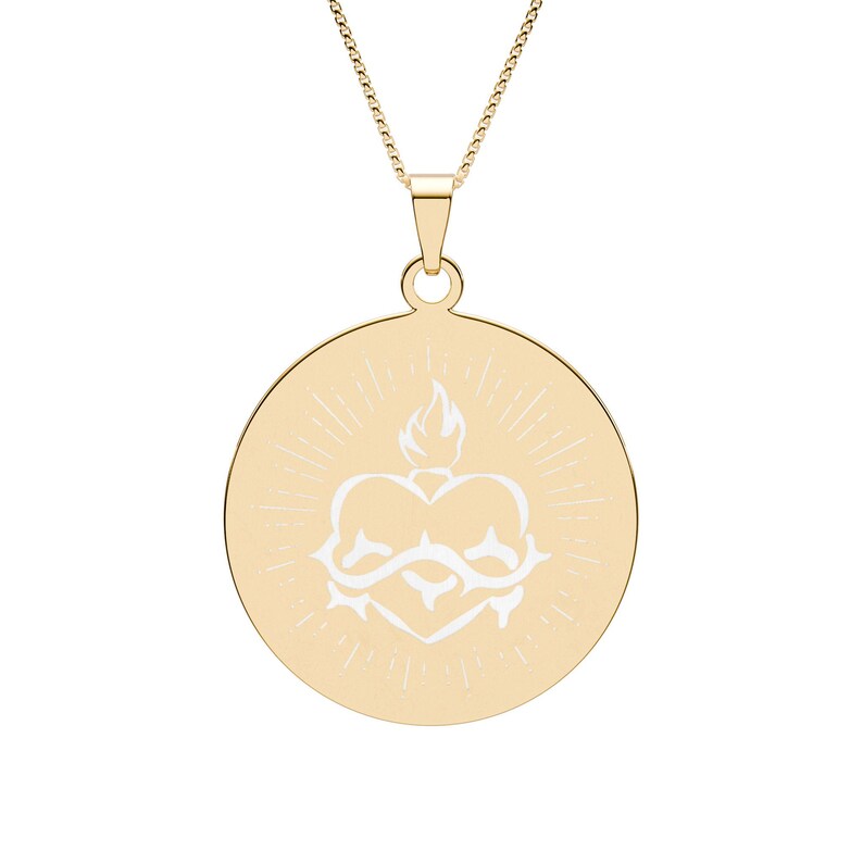 Sacred Heart of Jesus Pendant | Gold-plated or Sterling Silver With ...