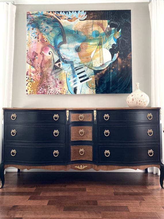 black and brass dresser Trident - 6 Drawer Dresser main image 0