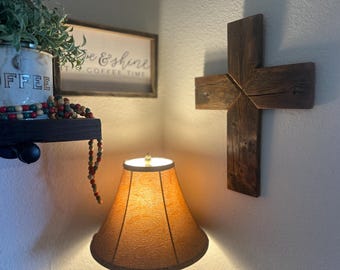 Rustic Reclaimed Wood Cross: Farmhouse Wall Decor, Christian Gift