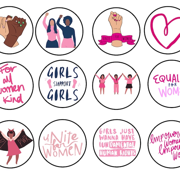 Feminism Button/Sticker Template