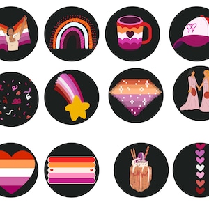 Lesbian Button Template- White or Black Background