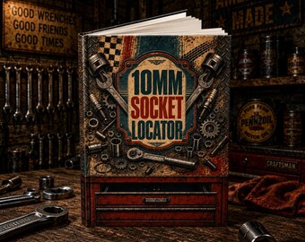 Lustiges Notizbuch für Mechaniker, inklusive Steckschlüssel-Locator für 10-mm-Steckschlüssel, humorvolles Geschenk für Mechaniker