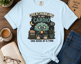 Maglietta con grafica da libro / Pensare troppo è il mio problema cardio