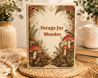 Pilz-Cottagecore-Notizbuch, Hardcover-Notizbuch mit Waldmotiv, Geschenk für Naturliebhaber