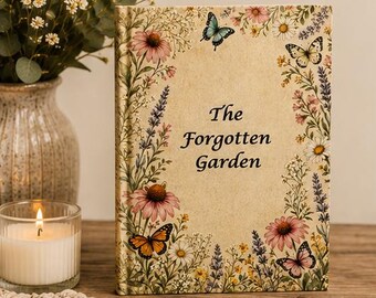 Botanisches Notizbuch mit Blumenmuster, Hardcover, Vintage-Notizbuch mit Schmetterlingsmotiv für Frauen