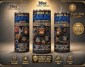 Mechanic Tools Tumbler Funny Gift for Him Dad Husband Toolbox 20oz 30oz Stainless Steel Cup