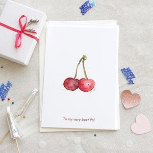 Carte aquarelle pour meilleur ami, lot de cartes de voeux, jolies cartes faites main pour vous, carte d'amour, carte pour ami, jeu de cartes illustrées amusantes