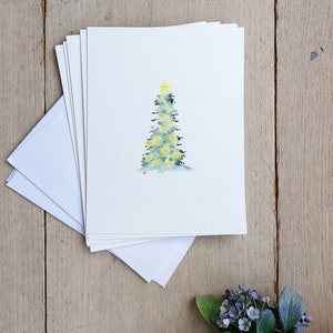 Cartes de vœux à l'aquarelle, lot de cartes de Noël à l'aquarelle, cartes de voeux pour les fêtes, cartes de joyeux Noël, cartes de voeux vierges, Noël