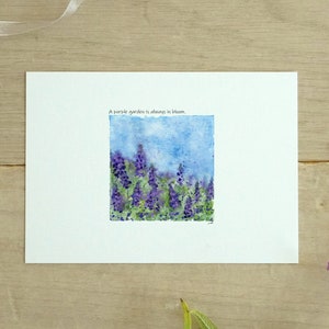 Aquarell handgemachte Wertschätzung Kartenpaket, Valentinstag Fräulein Sie Karte, Aquarell Kartenset für BFF, Miniatur Blumen Aquarell Landschaft