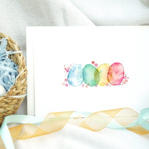 Cartões de Páscoa, Cartões de Natal, Cartão de Páscoa engraçado, Cartão de Celebração, Cartão de Aquarela, Conjunto de Cartões fofos, Cartão de Ovos para Colorir, Cartão Feito à Mão