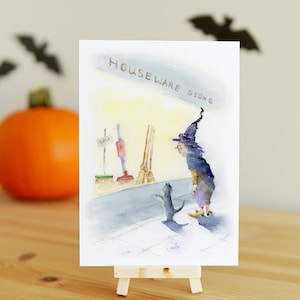 Funny Halloween Greeting Cards, Handmade Halloween Card Set, Seasonal Card, Watercolor Card, Holiday Card, Halloween card pack, Spooky Witch image 4