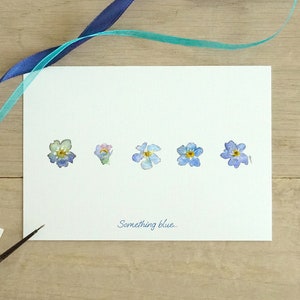 Biglietto di proposta per la damigella d'onore, biglietto fatto a mano "Vuoi essere la mia damigella d'onore", biglietto unico dipinto per la damigella d'onore, biglietto di auguri per matrimonio "Something blue".