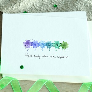 Ensemble de cartes pour la Saint-Patrick, Happy St Patrick's day, Cartes trèfle, Arc-en-ciel aquarelle Cartes de la Saint-Patrick et Cartes postales aquarelles