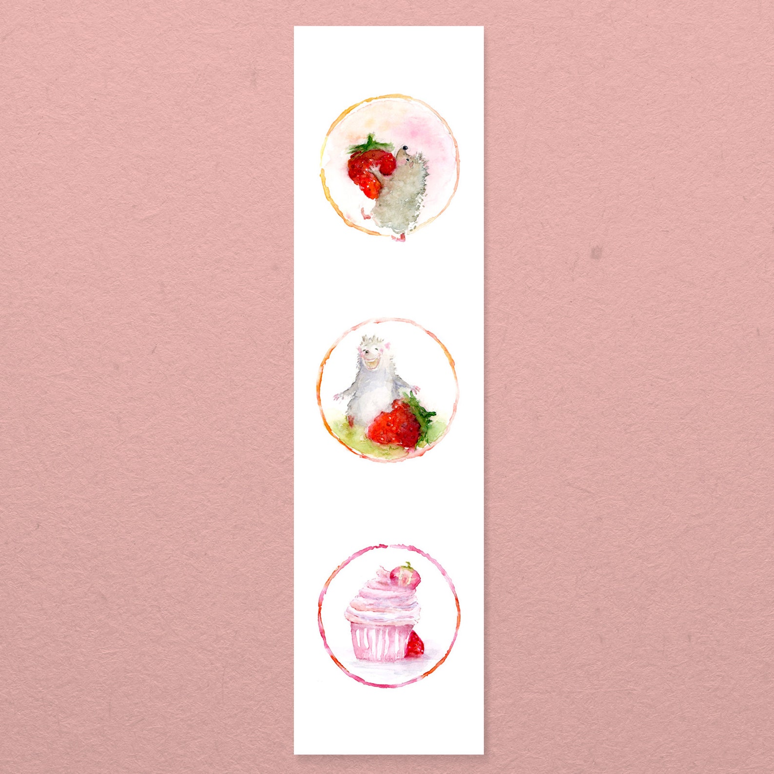 Watercolor Bookmark Set of 3 Watercolor Cute Animal Bookmark - Etsy
