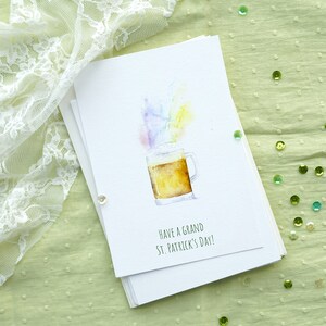 Ensemble de cartes pour la Saint-Patrick, drôle de Saint-Patrick, aquarelle pour la Saint-Patrick, aquarelle