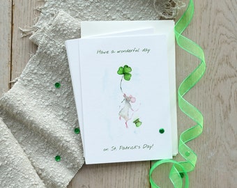 Happy St Patrick&#39;s day Card Set, Funny St Patrick&#39;s day Card, Watercolor St. paddy&#39;s day Cards, Watercolor postcards