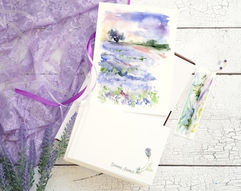 Caja de regalo para mejor amigo, juego de regalo navideño, caja de regalo de lavanda, caja de regalo para amantes de los libros, juego de arte de acuarela, juego de regalo para suegra, regalo hecho a mano.