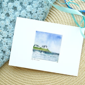 Tarjeta de felicitación para un nuevo hogar imprimible, tarjeta de felicitación pintada con acuarela, tarjeta de aliento, tarjeta de descarga de paisaje de acuarela