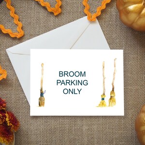 Cartões engraçados de Halloween em aquarela, conjunto de cartões sazonais de Halloween, cartão de Natal, papelaria de Halloween, cartão engraçado de bruxa assustadora