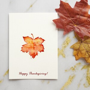 Cartão de Ação de Graças, Cartões de Folhas em Aquarela, Conjunto de Cartões de Saudações, Cartão de Feriado de Outono, Feliz Dia de Ação de Graças, Cartões de Outono, Cartões de Folhas de Outono