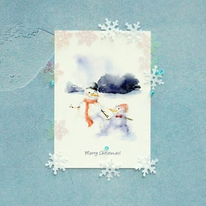Kerstkaarten, aquarelkunstkaarten, pak kerstkaarten, wenskaarten voor de feestdagen, vrolijke kerstkaarten, blanco wenskaarten, kerstmis