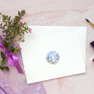 Pacote de cartões de agradecimento florais feitos à mão, cartão de saudades do Dia dos Namorados, cartão de aquarela para BFF, cartões de condolências em aquarela, conjunto de cartões exclusivos