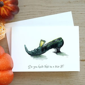 Cartes de voeux d'Halloween, Carte de saison, Jeu de cartes d'Halloween, Carte aquarelle, Carte de vœux, Papeterie d'Halloween, Carte drôle, Sorcière effrayante