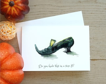 Halloween Greeting Cards, Seasonal Card, Halloween Card Set, Watercolor Card, Holiday Card, Halloween Stationary, funny Card, Spooky Witch
