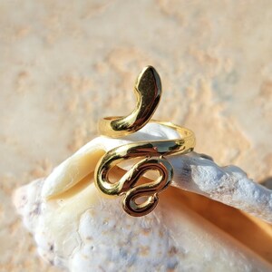 Snake ring, adjustable, stainless steel