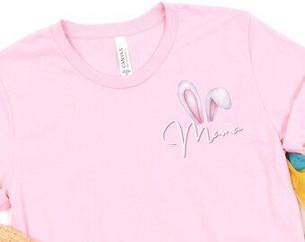 Happy Easter Shirt Women&#39;s Easter Tee Easter Holiday Shirt Easter Bunny Tee Cute Easter Shirt easter bunny shirt Teacher Mom Grandma Plus