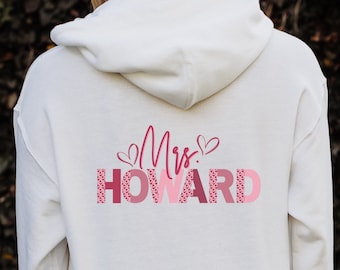 Teacher Valentine Hoodie, Personalized Name Teacher Sweatshirt, Valentines Elementary Teacher T-Shirt School Valentine Day Gifts for Teacher