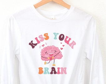 Teacher Shirts, Teacher Appreciation Gift, Teacher T-shirts, Teacher Gifts, Teaching Squad Shirt, Kiss Your Brain Shirt, Retro Teacher Shirt