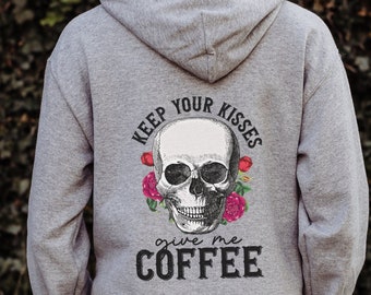 Womens Valentines day Hoodie cute valentines day tshirt teacher valentines tee mom valentines gift top coffee skull lover tee gift for her