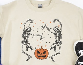 Dancing Skeleton shirt, Funny Halloween Skeleton sweatshirt, Halloween Party sweater, Halloween Costume top, Spooky Season teacher, Fall