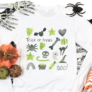Cute Halloween Theme  long sleeve Shirt for Women Halloween T-Shirts Cute Teacher Halloween T-Shirts Mom Halloween T-Shirts Fall Shirts