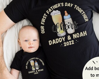 Dad and Baby Matching Shirt Father Son Matching Shirt Baby Gift personalized Father's Day Shirts Father's Day Baby Gift Father's Day tee