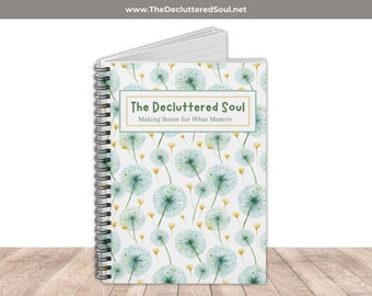 The Decluttered Soul Notebook for Women Birth Flower Name Journal Gratitude Personalized book Prayer notepad Self Care Sketchbook Wellness